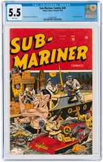 SUB-MARINER COMICS #20 SUMMER 1946 CGC 5.5 FINE-.