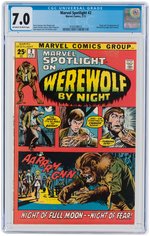 MARVEL SPOTLIGHT #2 FEBRUARY 1972 CGC 7.0 FINE/VF (FIRST WEREWOLF BY NIGHT).