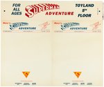 MACY'S SUPERMAN ADVENTURE TOYLAND SIGN & LETTERHEAD PAIR.