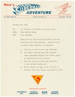 MACY'S SUPERMAN ADVENTURE UNIQUE TYPED LETTER TRIO.