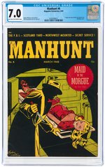 MANHUNT #6 MARCH 1948 CGC 7.0 FINE/VF.