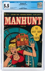 MANHUNT #9 JUNE 1948 CGC 5.5 FINE-.