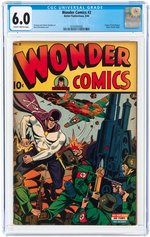 WONDER COMICS #2 AUGUST 1944 CGC 6.0 FINE.