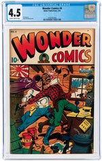 WONDER COMICS #4 FEBRUARY 1945 CGC 4.5 VG+.