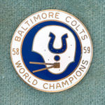 BALTIMORE COLTS 1959 CHAMPIONSHIP PRESS BADGE.