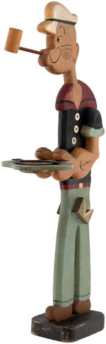 POPEYE FOLK ART SILENT BUTLER/SMOKING STAND.