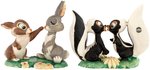 THUMPER & MINNIE BUNNY - FLOWER & MISS SKUNK GOEBEL FIGURINE PAIR.