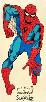 YOUR FRIENDLY NEIGHBORHOOD SPIDER-MAN SCARCE LINEN-MOUNTED 1965 DOOR POSTER (FIRST VERSION).