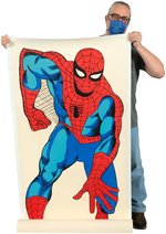 YOUR FRIENDLY NEIGHBORHOOD SPIDER-MAN SCARCE LINEN-MOUNTED 1965 DOOR POSTER (FIRST VERSION).