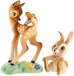 BAMBI & THUMPER RARE CERAMIC FIGURINE BY LENCI.