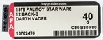 PALITOY STAR WARS - DARTH VADER 12 BACK-B AFA 40 GOOD.