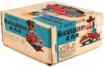 HUCKLEBERRY HOUND,YOGI BEAR & QUICK DRAW McGRAW MARX FRICTION CAR TRIO WITH TWO BOXES.