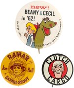 BEANY & CECIL, RAMAR OF THE JUNGLE, CLUTCH CARGO PREMIUMS AND CLUB ITEMS WITH RARITIES.