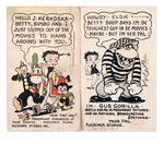 BETTY BOOP/FLEISCHER STUDIOS POST CARDS SIGNED BY MAX FLEISCHER.