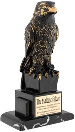 MALTESE FALCON LIMITED EDITION RON LEE SCULPTURE & 1944 PAPERBACK.