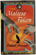 MALTESE FALCON LIMITED EDITION RON LEE SCULPTURE & 1944 PAPERBACK.