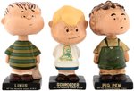PEANUTS CHARACTERS BOBBING HEADS NEAR SET WITH SCARCE PIGPEN.