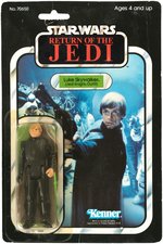 STAR WARS: RETURN OF THE JEDI - LUKE SKYWALKER JEDI KNIGHT OUTFIT 65 BACK-B CARDED ACTION FIGURE.