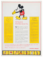 “MICKEY MOUSE INKOGRAPH” THREE PENS AND PENCIL PLUS PROMO LITERATURE.