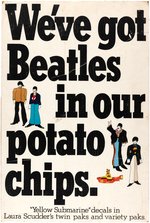 THE BEATLES - YELLOW SUBMARINE POTATO CHIPS PROMOTIONAL POSTER.