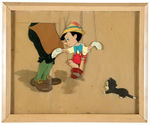 PINOCCHIO ANIMATION CEL WITH FIGARO & PART OF GEPPETTO.