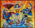 DC SUPER FRIENDS LUNCHBOX RECREATION PAINTING ORIGINAL ART BY NICOLE PETRILLO.