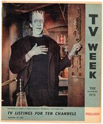 THE MUNSTERS – TV WEEK RARE NEWSPAPER SUPPLEMENT.