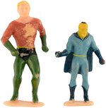 MULTIPLE TOYMAKERS AQUAMAN/MONG JUSTICE LEAGUE OF AMERICA PLAYSET FIGURE PAIR.