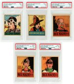 CARTOON ADVENTURES STRIP CARDS NEAR SET (40 OF 48) WITH BUCK ROGERS - ALL PSA-GRADED.