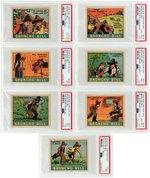 CARTOON ADVENTURES STRIP CARDS NEAR SET (40 OF 48) WITH BUCK ROGERS - ALL PSA-GRADED.