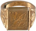SUPERMAN SECRET CHAMBER RING WITH INTERIOR IMAGE AND RARE INITIAL "W" VARIETY.