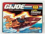 G.I. JOE COBRA PIRANHA SERIES 9 BOXED VEHICLE AFA 80 NM.