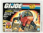 G.I. JOE COBRA POGO BALLISTIC BATTLE BALL SERIES 6 BOXED VEHICLE AFA 80 NM.