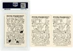 "WOODY WOODPECKER'S DRAWING LESSON" TWO COMPLETE HIGH GRADE PREMIUM CARD SETS.