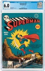 SUPERMAN #15 MARCH-APRIL 1942 CGC 6.0 FINE.