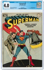 SUPERMAN #26 JANUARY-FEBRUARY 1944 CGC 4.0 VG.