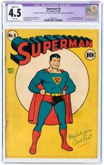 SUPERMAN #6 SEPTEMBER-OCTOBER 1940 CGC RESTORED 4.5 SLIGHT (C-1) VG+.