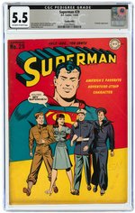 SUPERMAN #29 CGC 5.5 FINE- COOKEVILLE PEDIGREE.