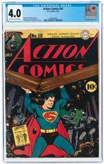 ACTION COMICS #50 JULY 1942 CGC 4.0 VG.