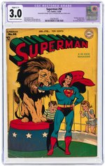 SUPERMAN #50 JANUARY-FEBRUARY 1948 CGC RESTORED 3.0 SLIGHT (C-1) GOOD/VG.