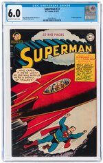 SUPERMAN #72 SEPTEMBER-OCTOBER 1951 CGC 6.0 FINE.