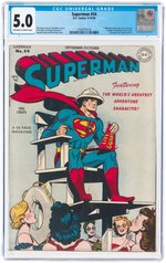 SUPERMAN #54 SEPTEMBER-OCTOBER 1948 CGC 5.0 VG/FINE.