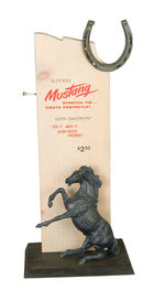 MUSTANG TIE STORE DISPLAY WITH HARTLAND HORSE.