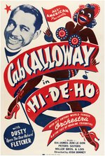 CAB CALLOWAY HI-DE-HO LINEN-MOUNTED ONE SHEET MOVIE POSTER.