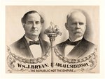 BRYAN & STEVENSON "THE REPUBLIC NOT THE EMPIRE" 1900 DEMOCRATIC CAMPAIGN JUGATE POSTER.