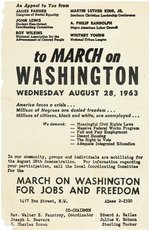MARCH ON WASHINGTON AUG 28, 1963 MARTIN LUTHER KING CIVIL RIGHTS HANDBILL.