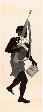 BLACK PANTHER PARTY EMORY DOUGLAS "BLACK STUDIES" CIVIL RIGHTS POSTER.