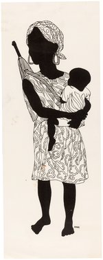 BLACK PANTHER PARTY EMORY DOUGLAS MOTHER & CHILD CIVIL RIGHTS POSTER.