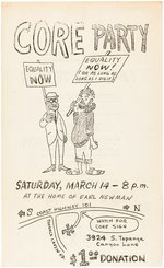 "CORE PARTY" LOS ANGELES, CA 1964 CIVIL RIGHTS FLYER.