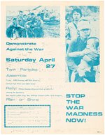 MARTIN LUTHER KING 1968 ANTI-VIETNAM WAR FLYER WITH MEMORIAL ON REVERSE.